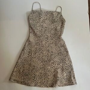Abercrombie and fitch silk leopard print dress